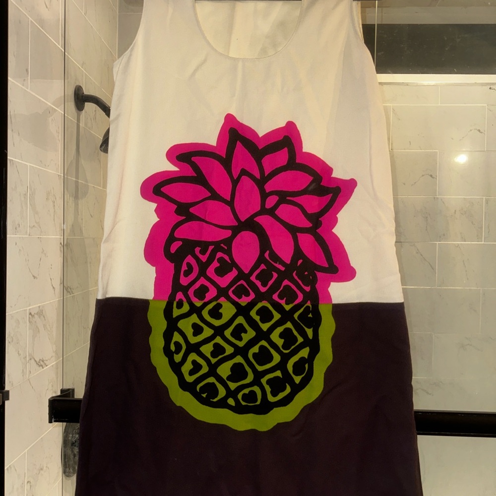 Moschino Mini Dress with Pink and Green Pineapple Design